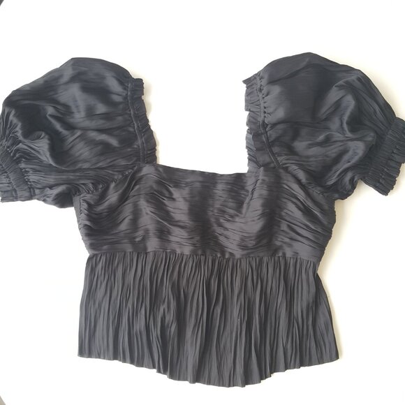 FRAME ! Puff-Sleeve Square Neck Top - Picture 9 of 12